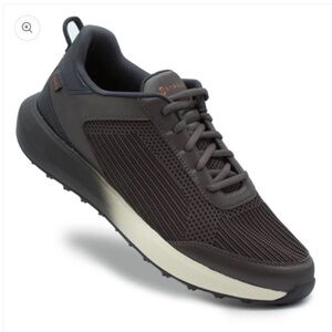 Stride Men's Brown Mesh Golf Shoes